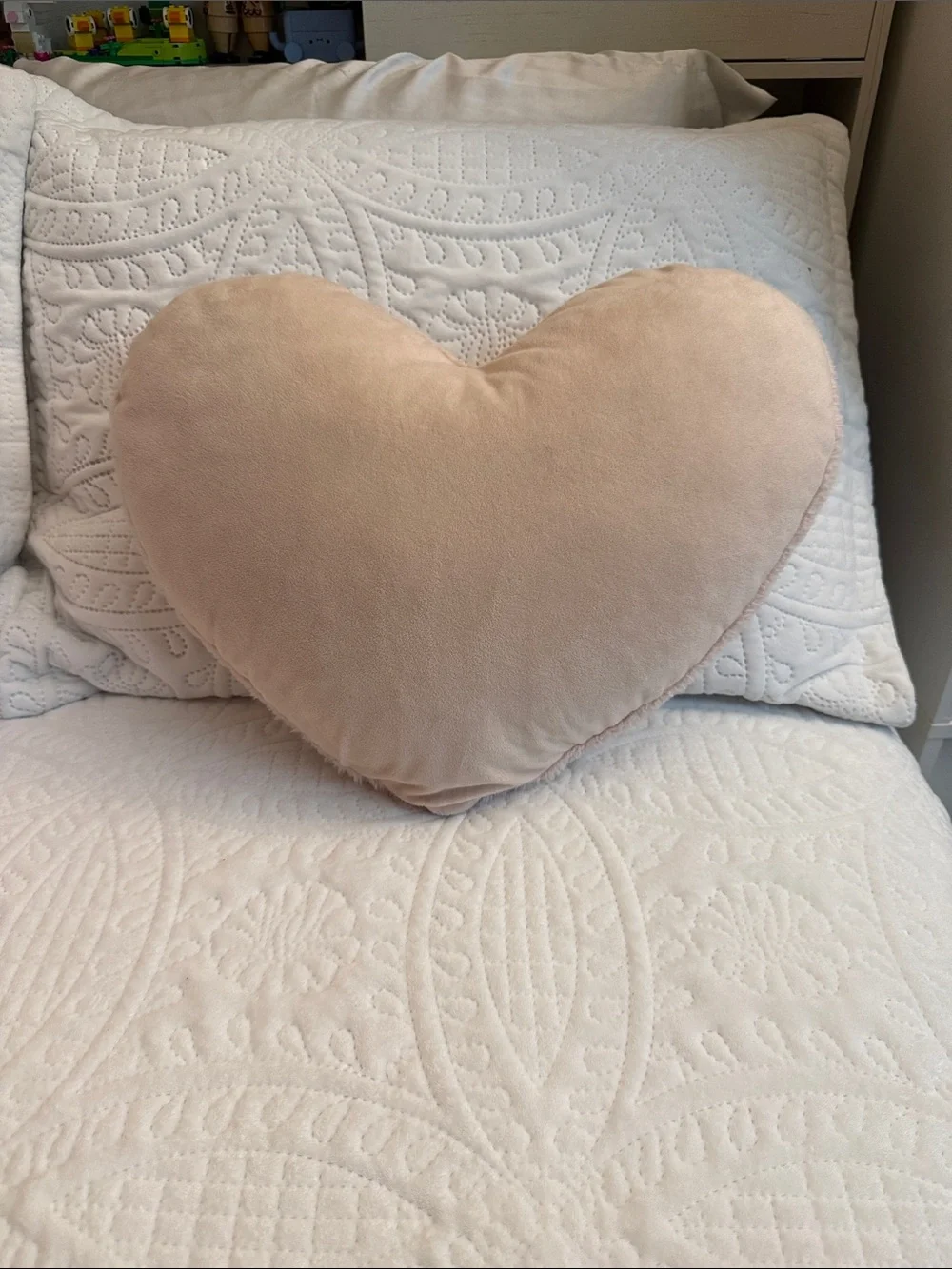 Plush Heart Throw Pillow - Blush Pink